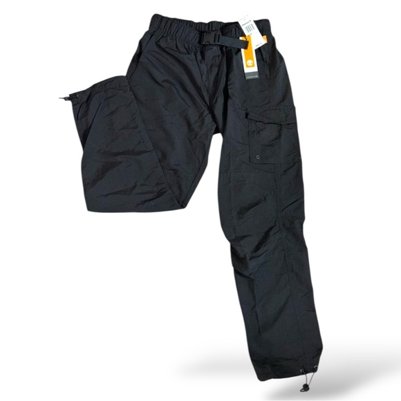 TIMBERLAND Men's Black water repellent joggers with logo Size Medium - Picture 1 of 7